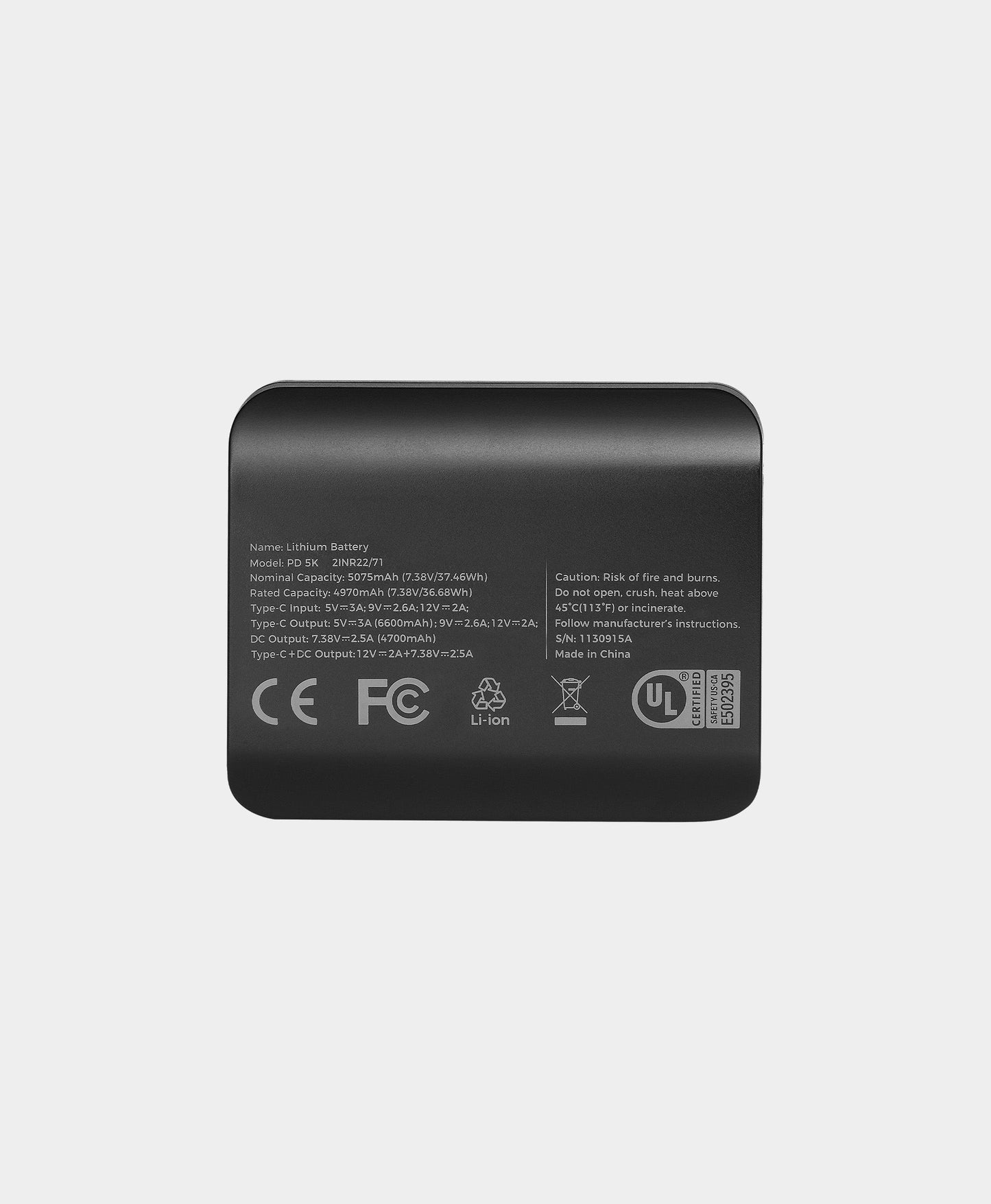 PD 5K Rechargeable Battery for Heated Apparel (USB-C, 24W Power Delivery)
