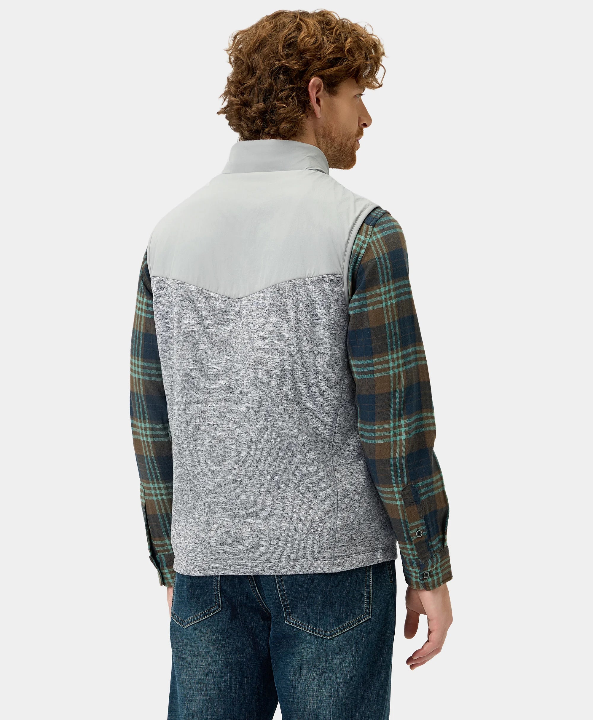 Augusta Men's Heated Sweater Fleece Vest, Thumbnail 5
