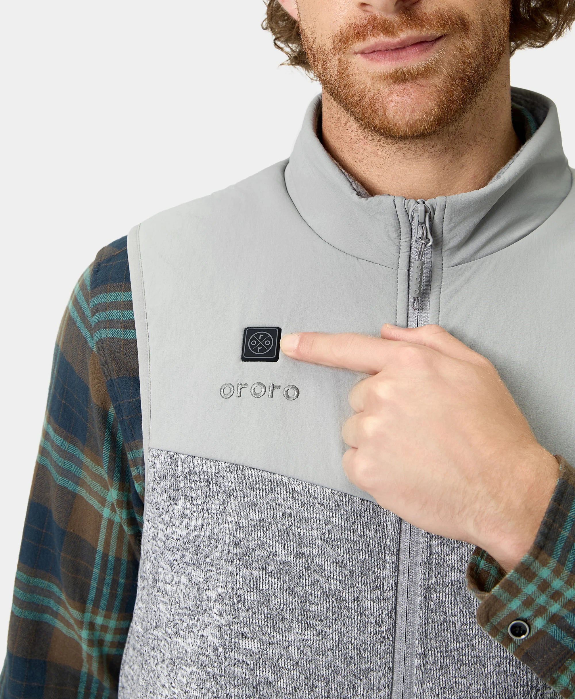 Augusta Men's Heated Sweater Fleece Vest, Thumbnail 6