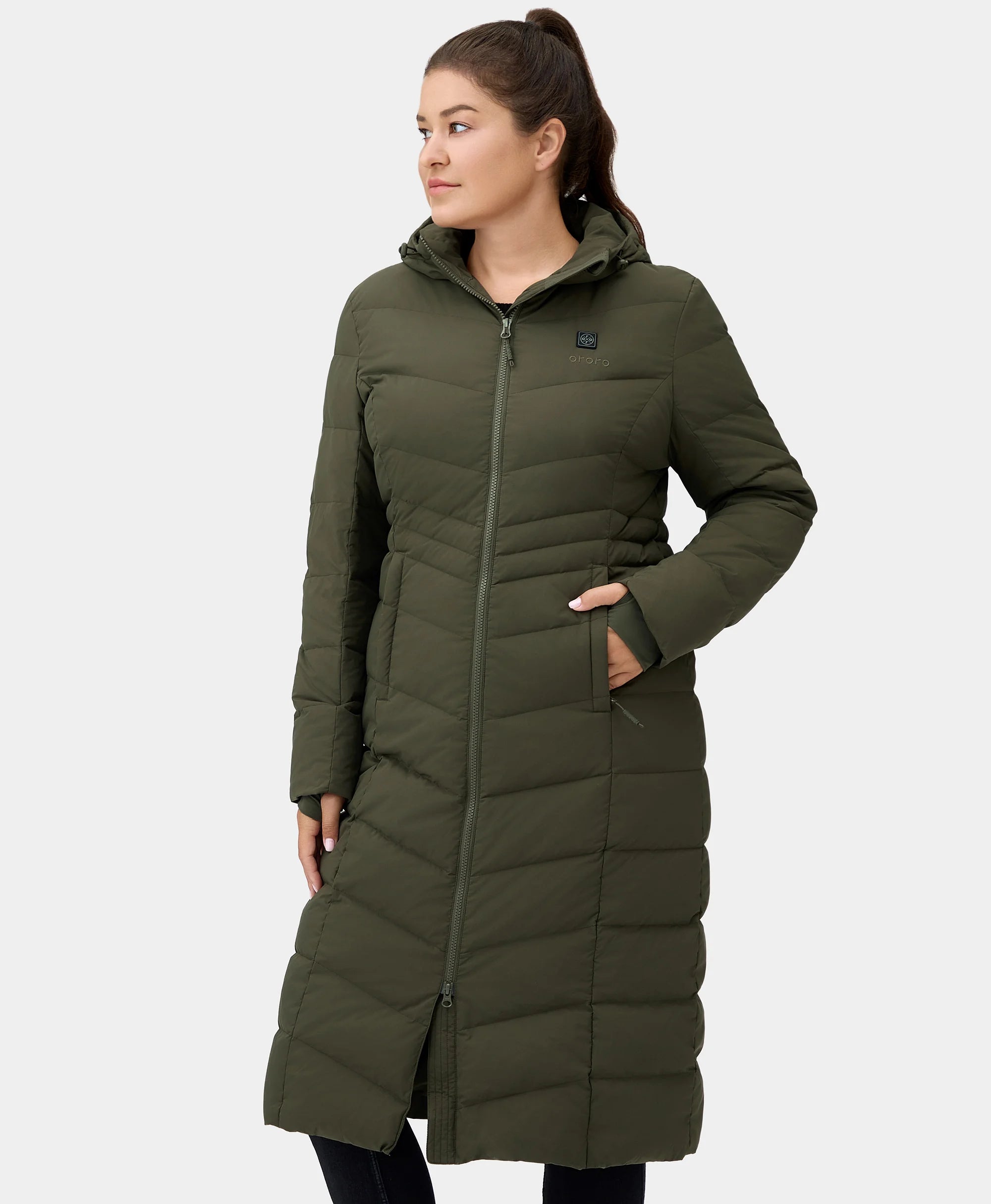 SOHO Women's Heated Down Parka Jacket, Thumbnail 21