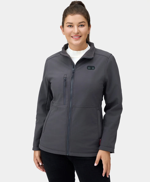 SureWarm? Women's 6-Zone Dual-Control Heated Softshell Jacket ,view 1