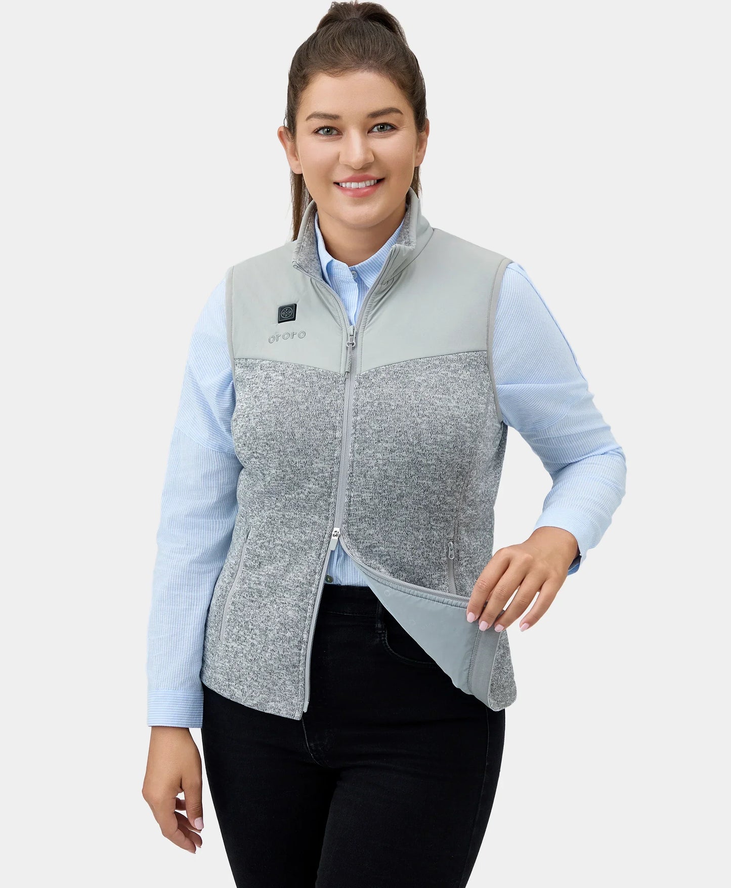 Augusta Women's Sweater Heated Fleece Vest