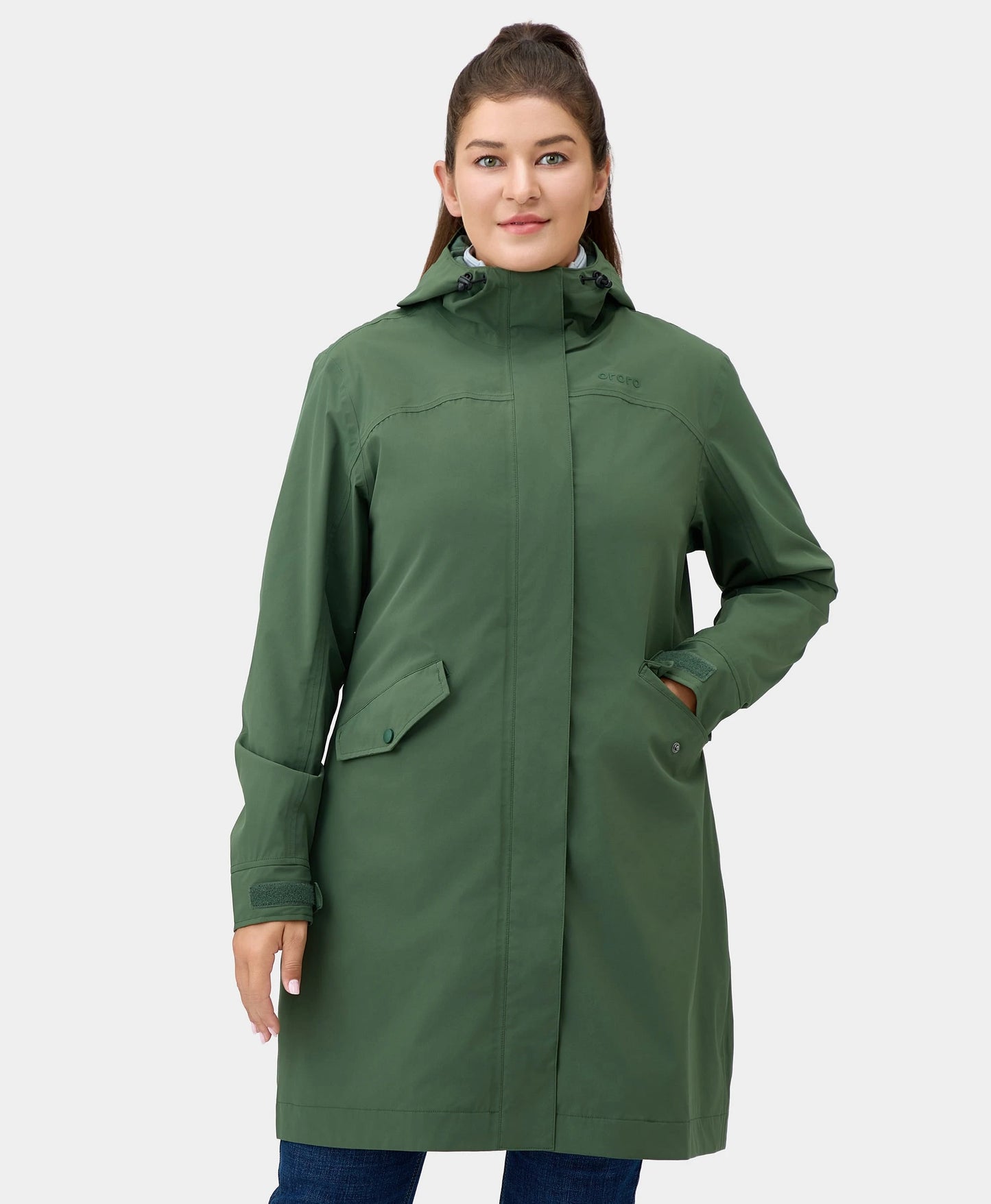 Downtown Women's Heated Rain Trench