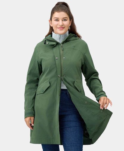 Downtown Women's Heated Rain Trench