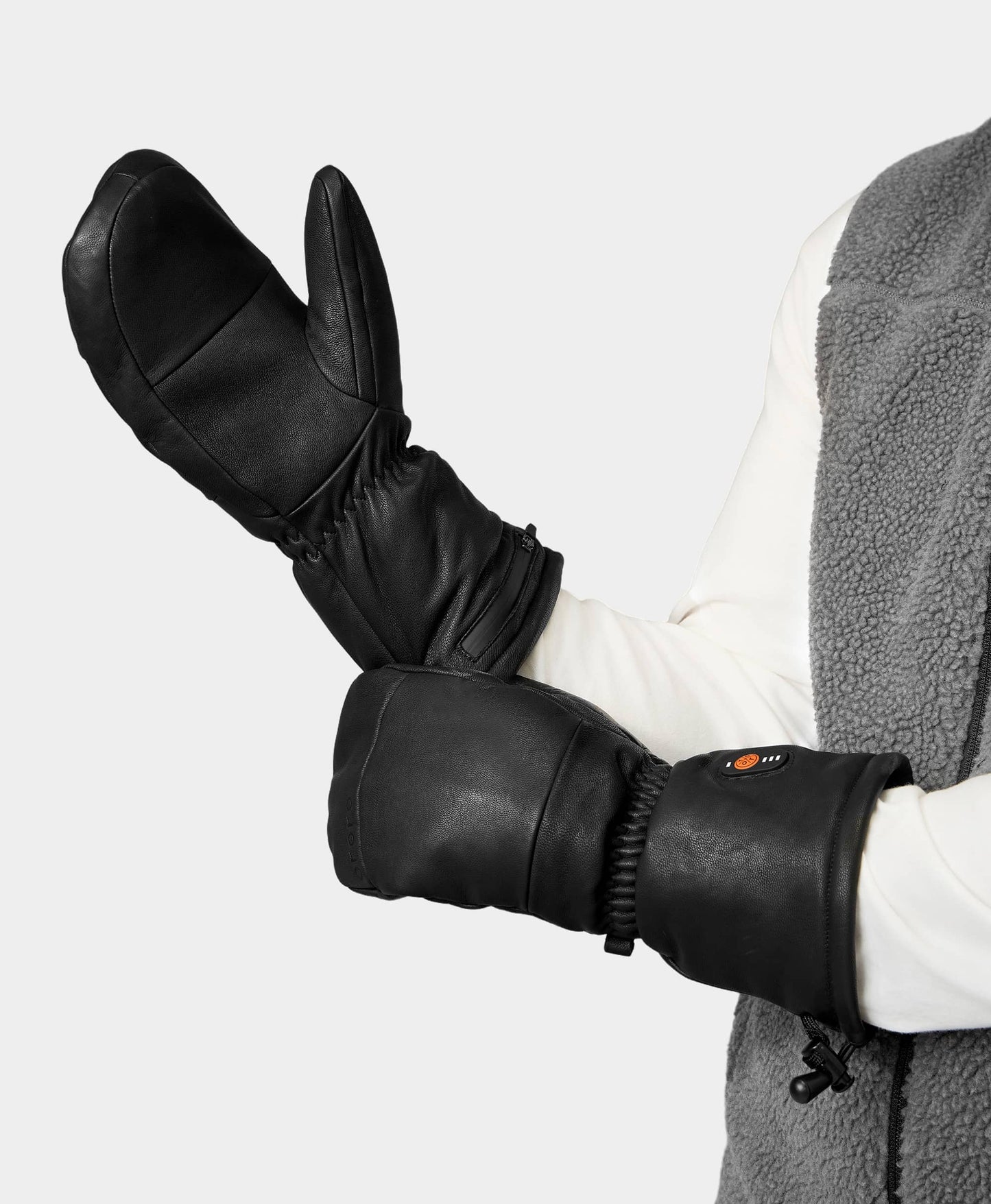 "Duluth" Unisex Heated Leather Chopper Mittens