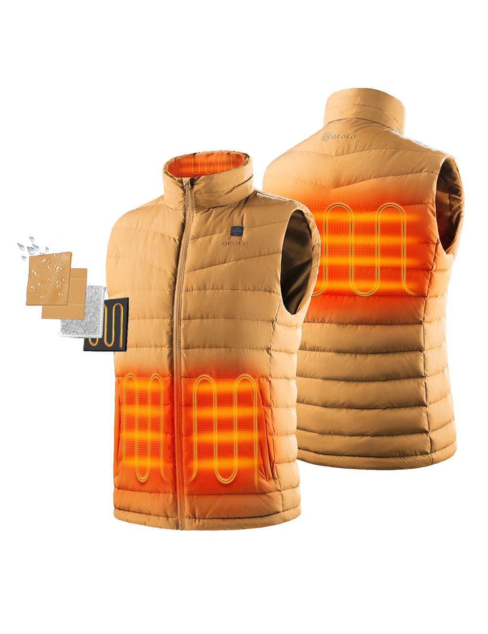 Men's Heated Lightweight Down Vest - All Colors