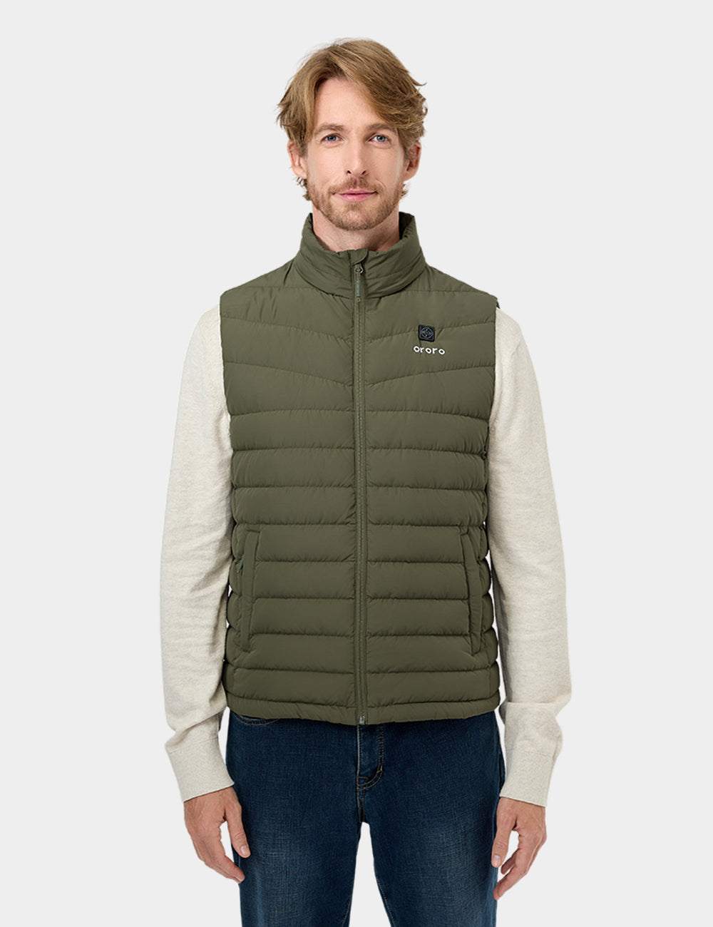Men's Heated Lightweight Down Vest - All Colors, Thumbnail 21