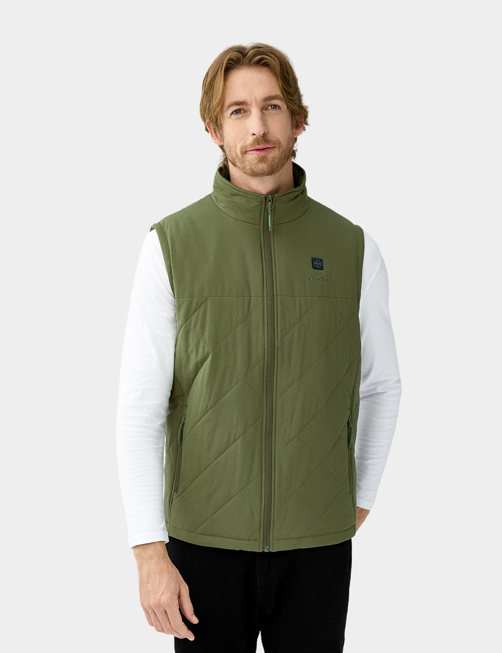 Final Sale - Men's Heated Quilted Vest (Blue/Green), Thumbnail 15