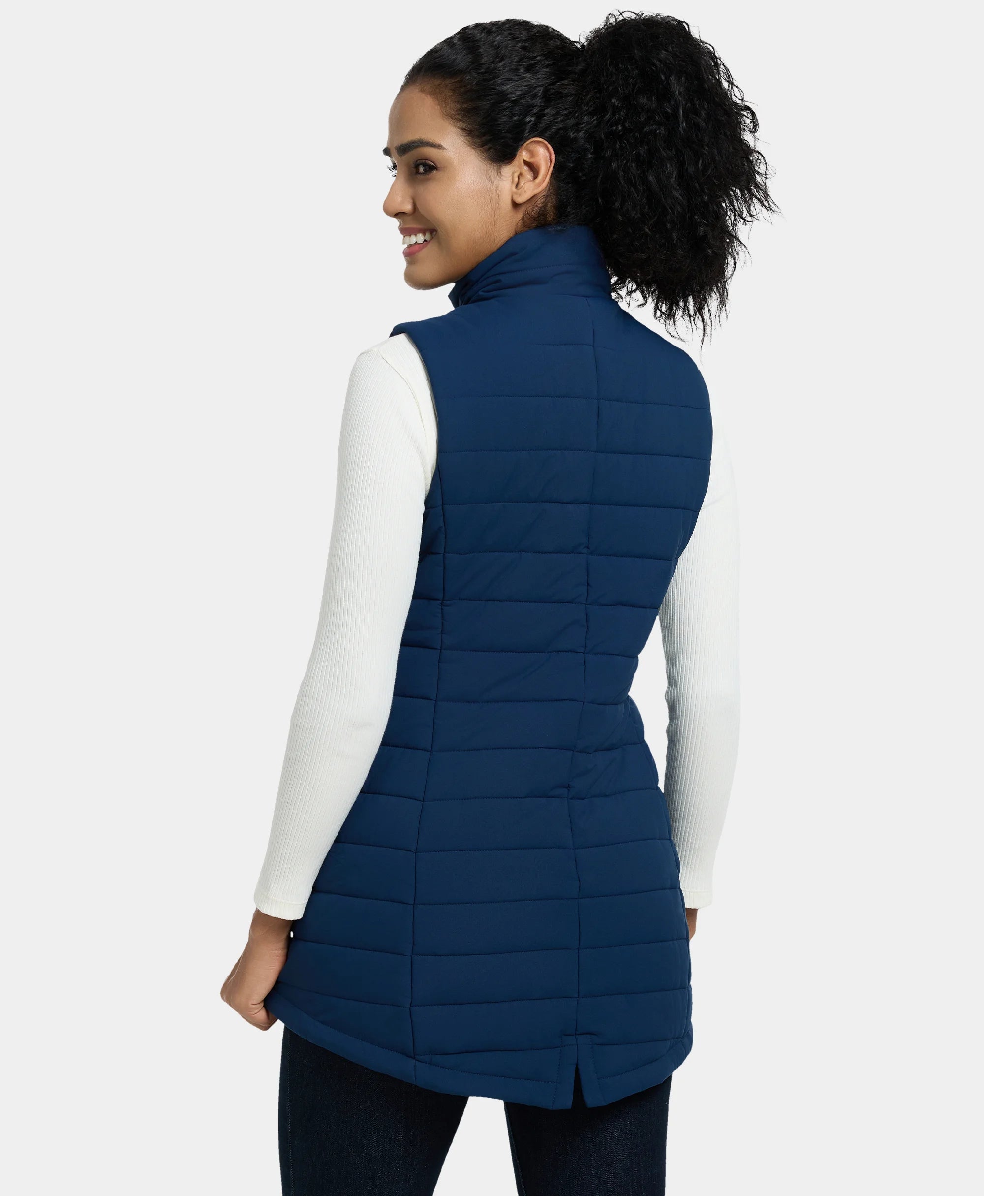 "Tribeca" Women's Heated Long Puffer Vest, Thumbnail 14