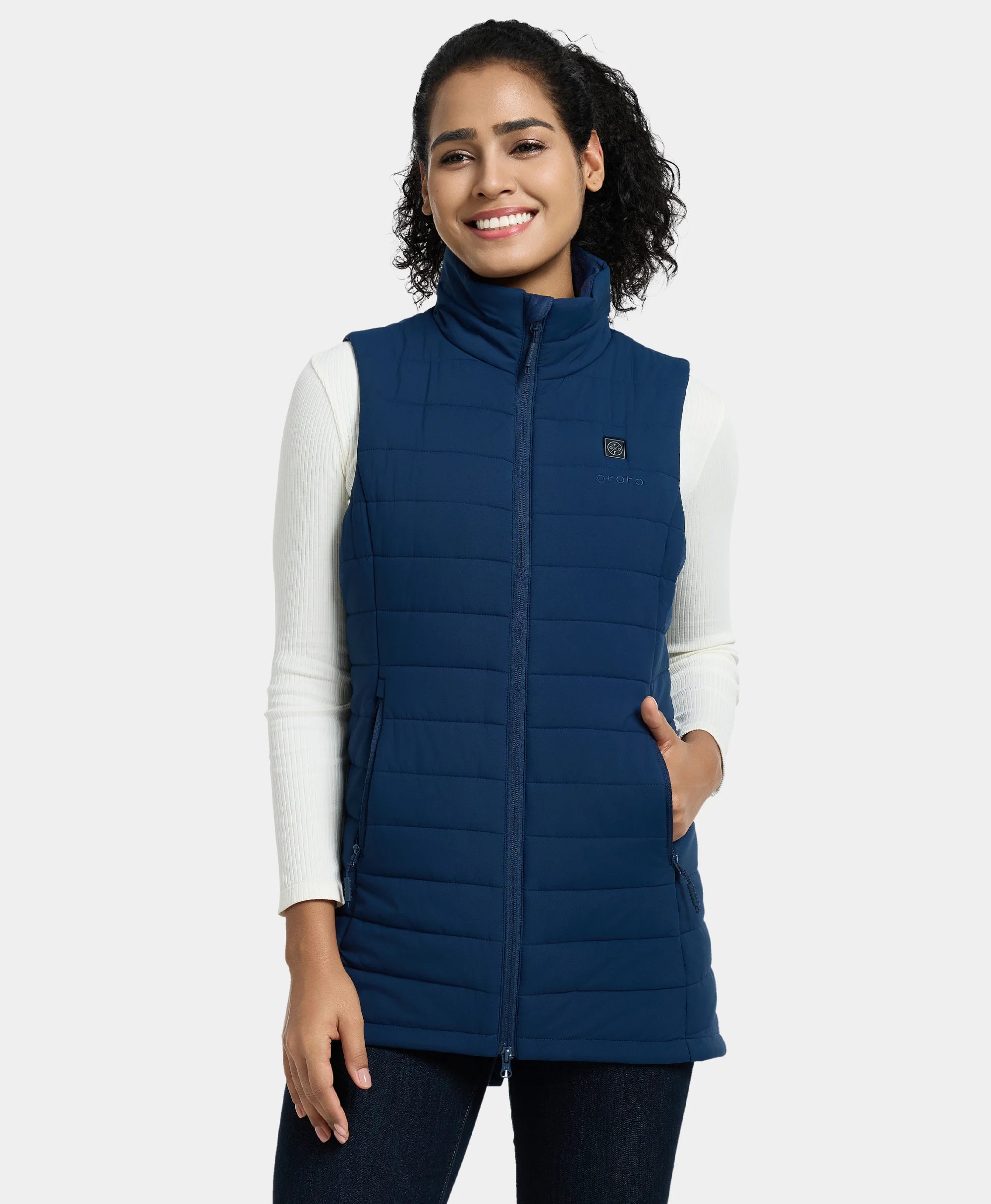 "Tribeca" Women's Heated Long Puffer Vest, Thumbnail 13