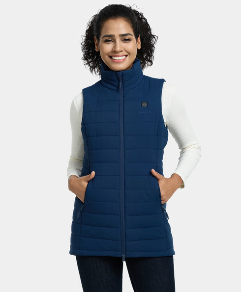 "Tribeca" Women's Heated Long Puffer Vest ,view 1