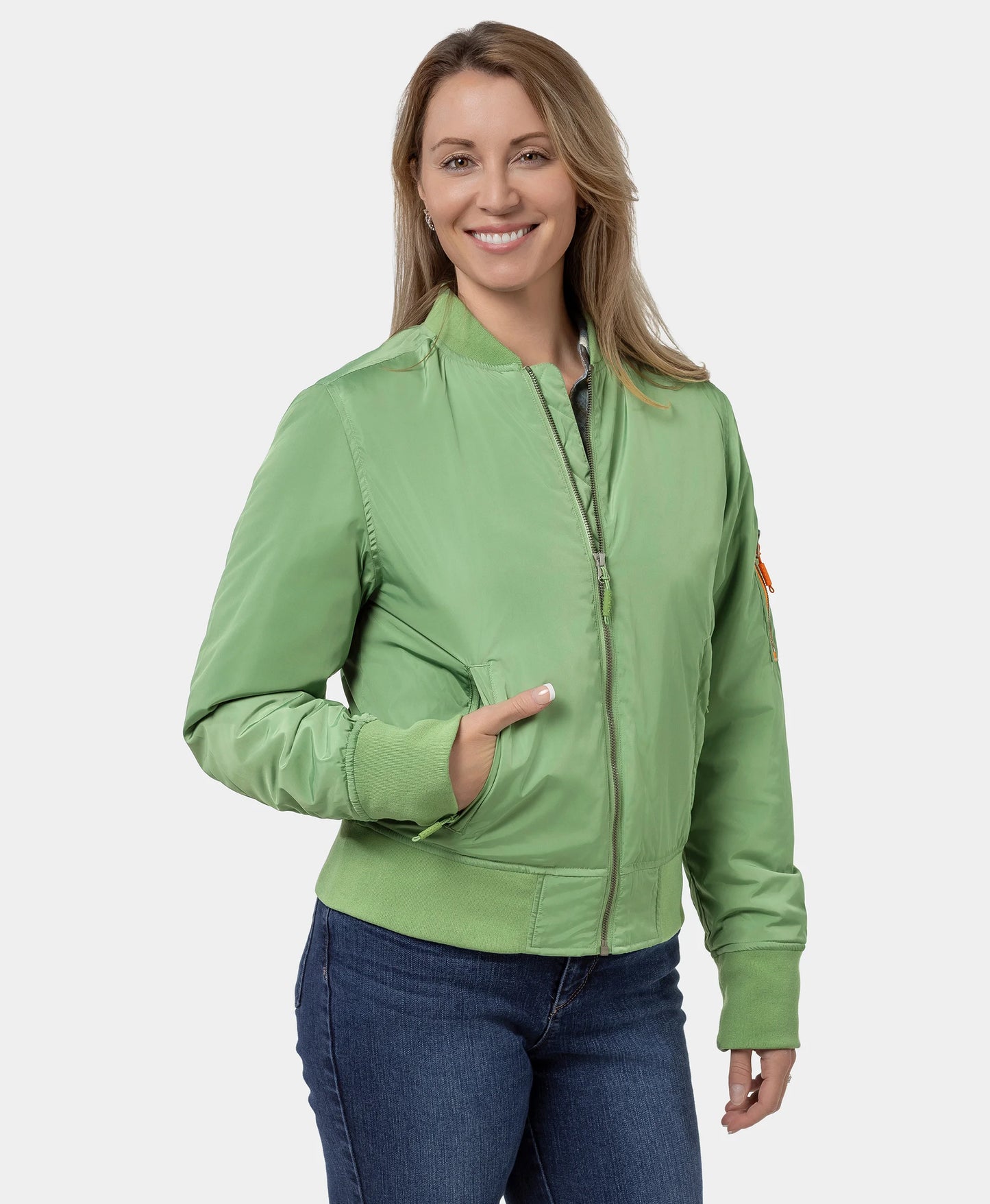 Cityscape Women's Heated Bomber Jacket