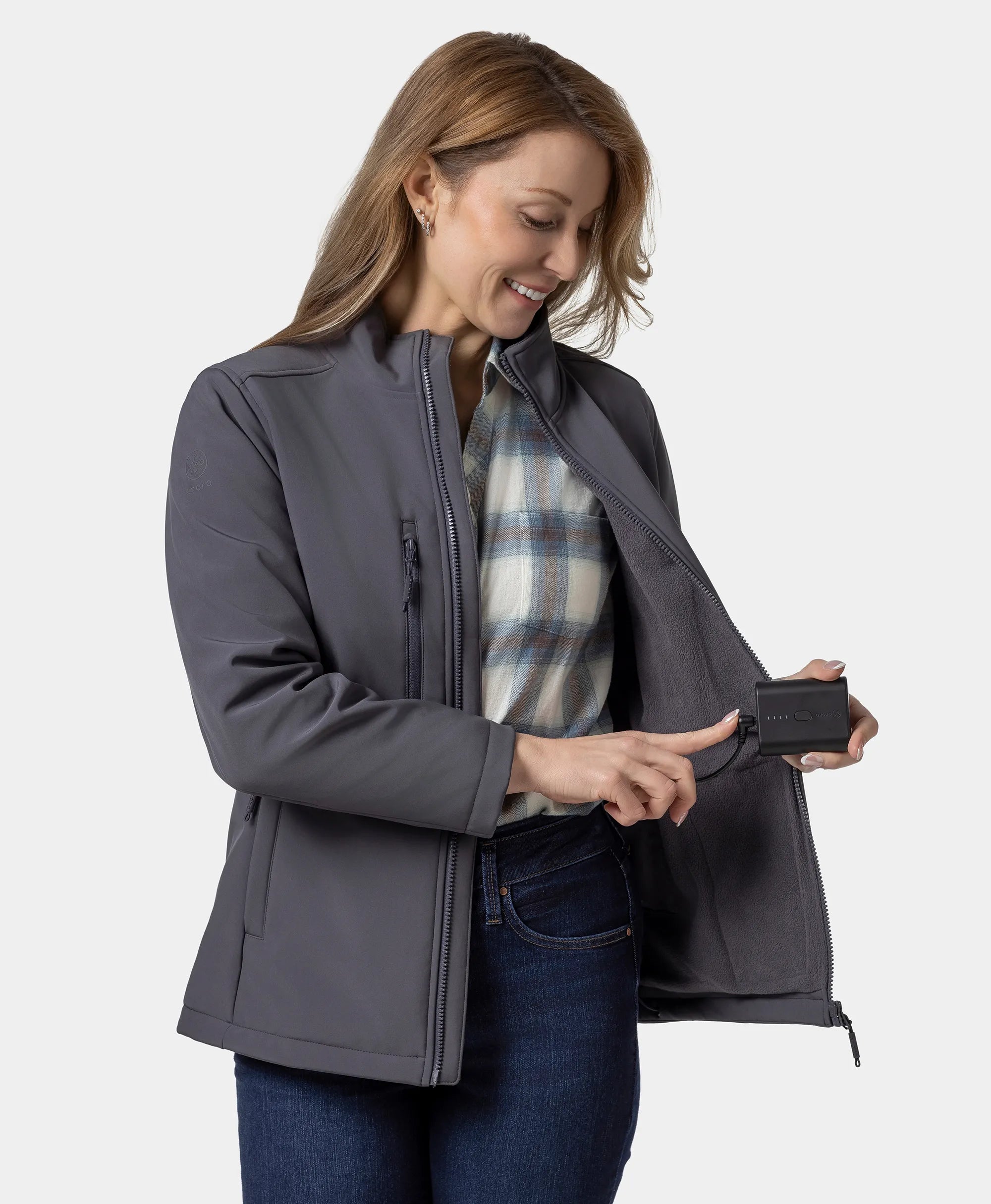 Maverick SureWarm® Women's 6-Zone Dual-Control Heated Softshell Jacket, Thumbnail 6