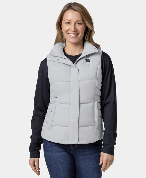 Women's Heated Down Vest - Grey ,view 1