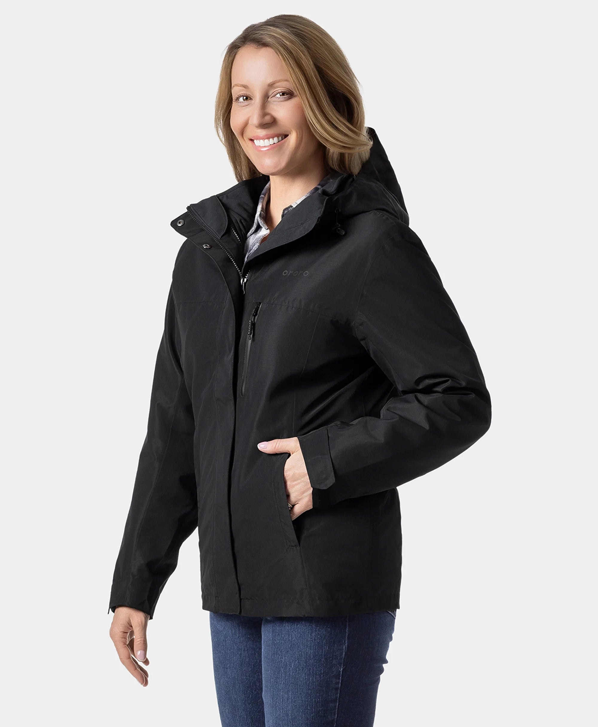 River Ridge Women's  3-in-1 Heated Jacket - Black