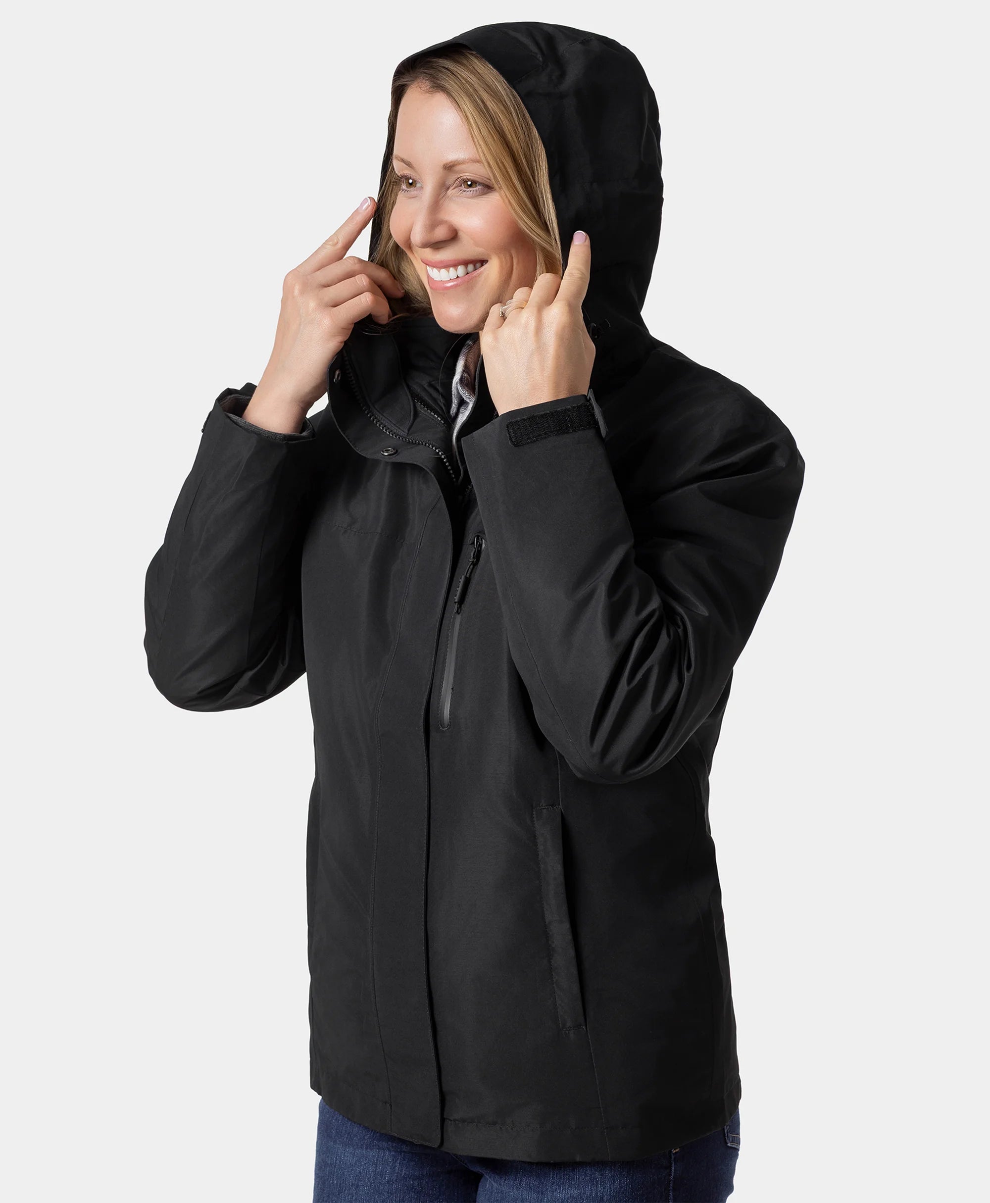 River Ridge Women's  3-in-1 Heated Jacket - Black