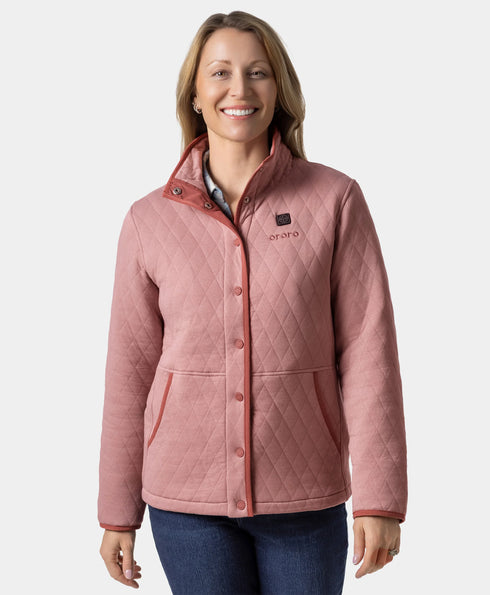 Chalet Women's Quilted Heated Jacket - Turkish Rose ,view 1