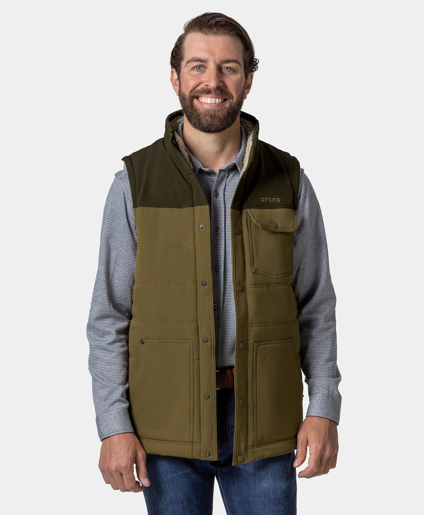 Sierra Men's Heated Sherpa Lined Vest