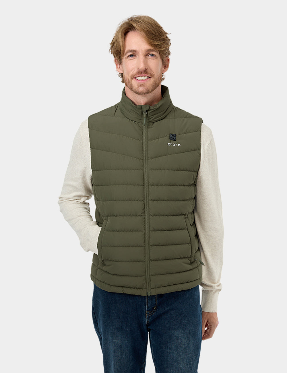 Men's Heated Lightweight Down Vest - All Colors, Thumbnail 25
