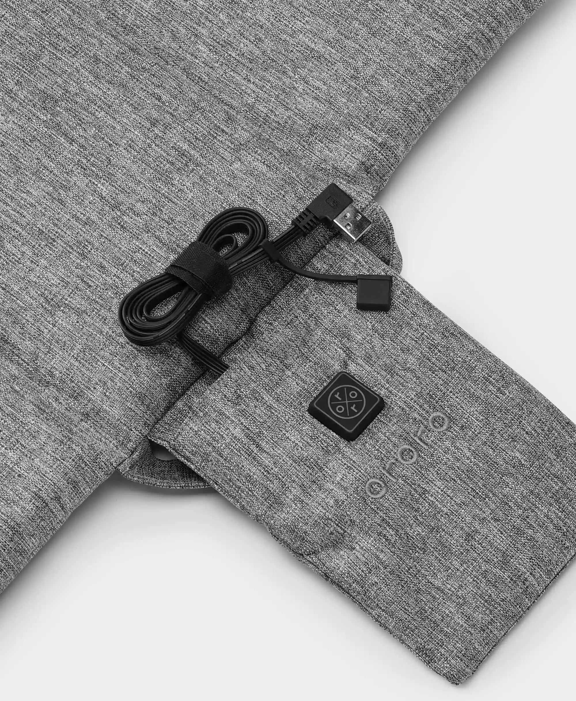 Heated Seat Cushion - Black / Flecking Gray, Thumbnail 5