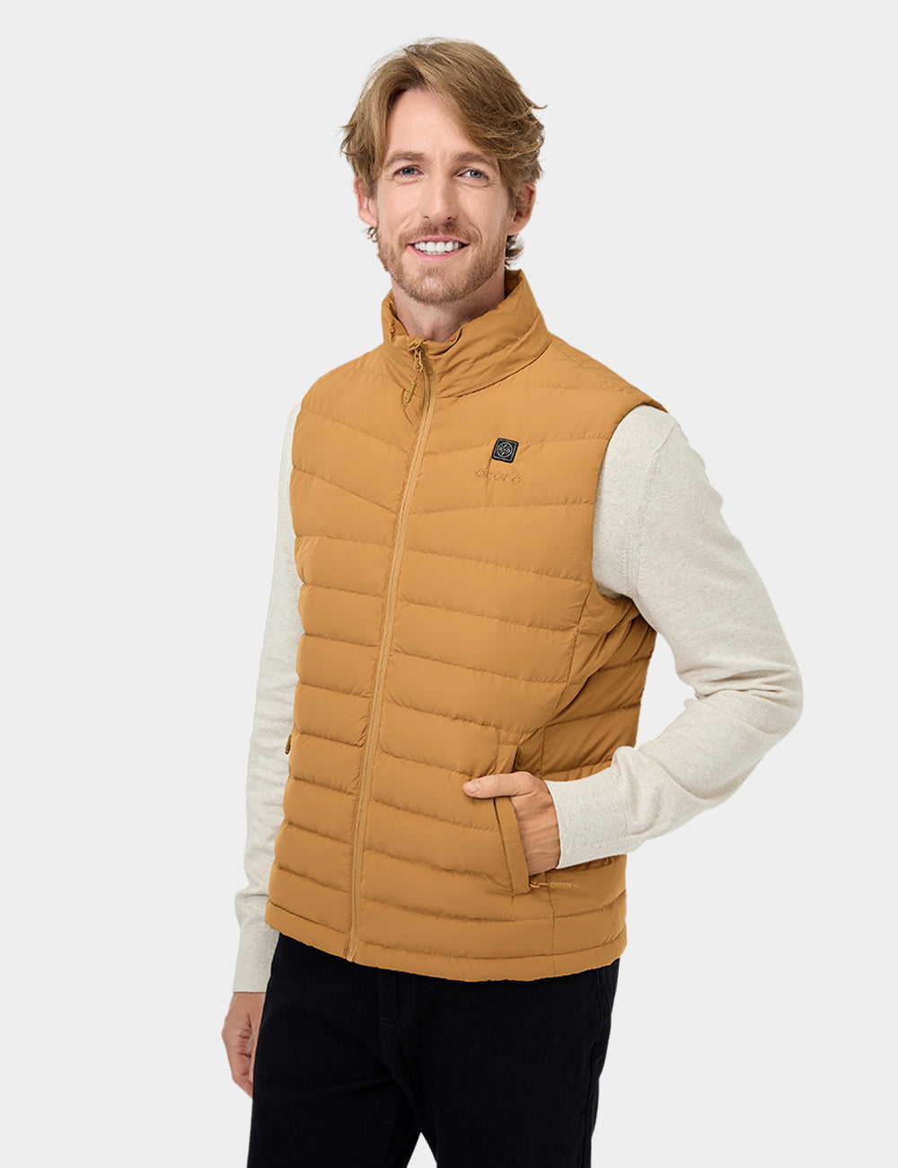 Men's Heated Lightweight Down Vest - All Colors, Thumbnail 14