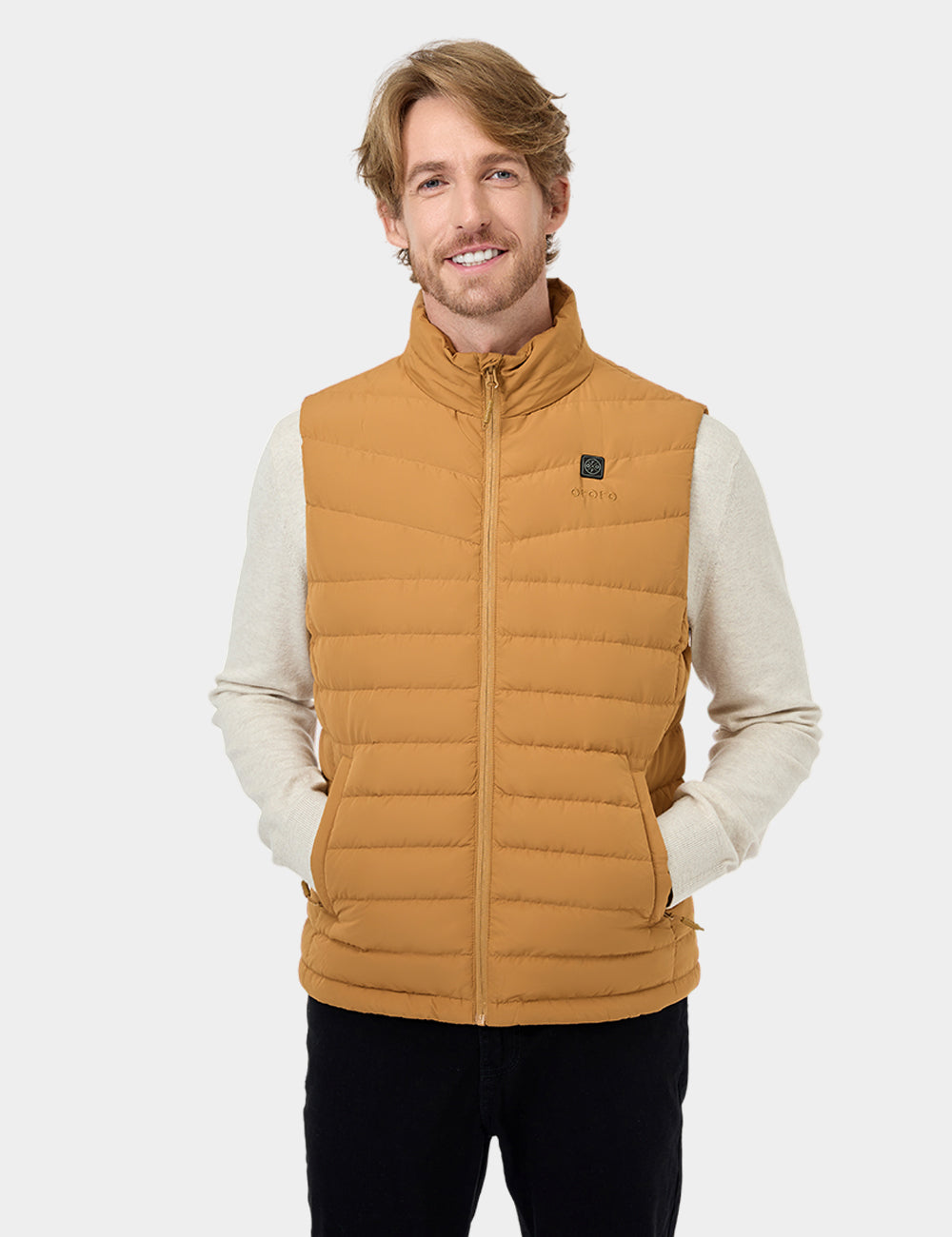 Men's Heated Lightweight Down Vest - All Colors, Thumbnail 12