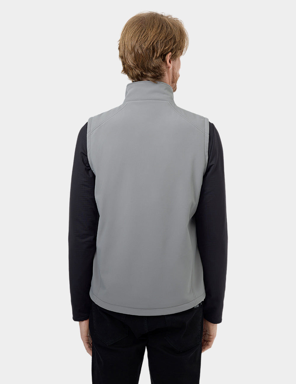 Men's Heated Softshell Vest - Black / Gray, Thumbnail 15