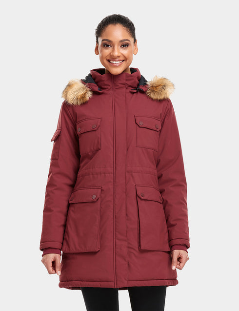 Women's Heated Thermolite® Parka - Red view 1