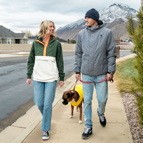 Men's Thermolite® Heated Padded Jacket - Slate Gray