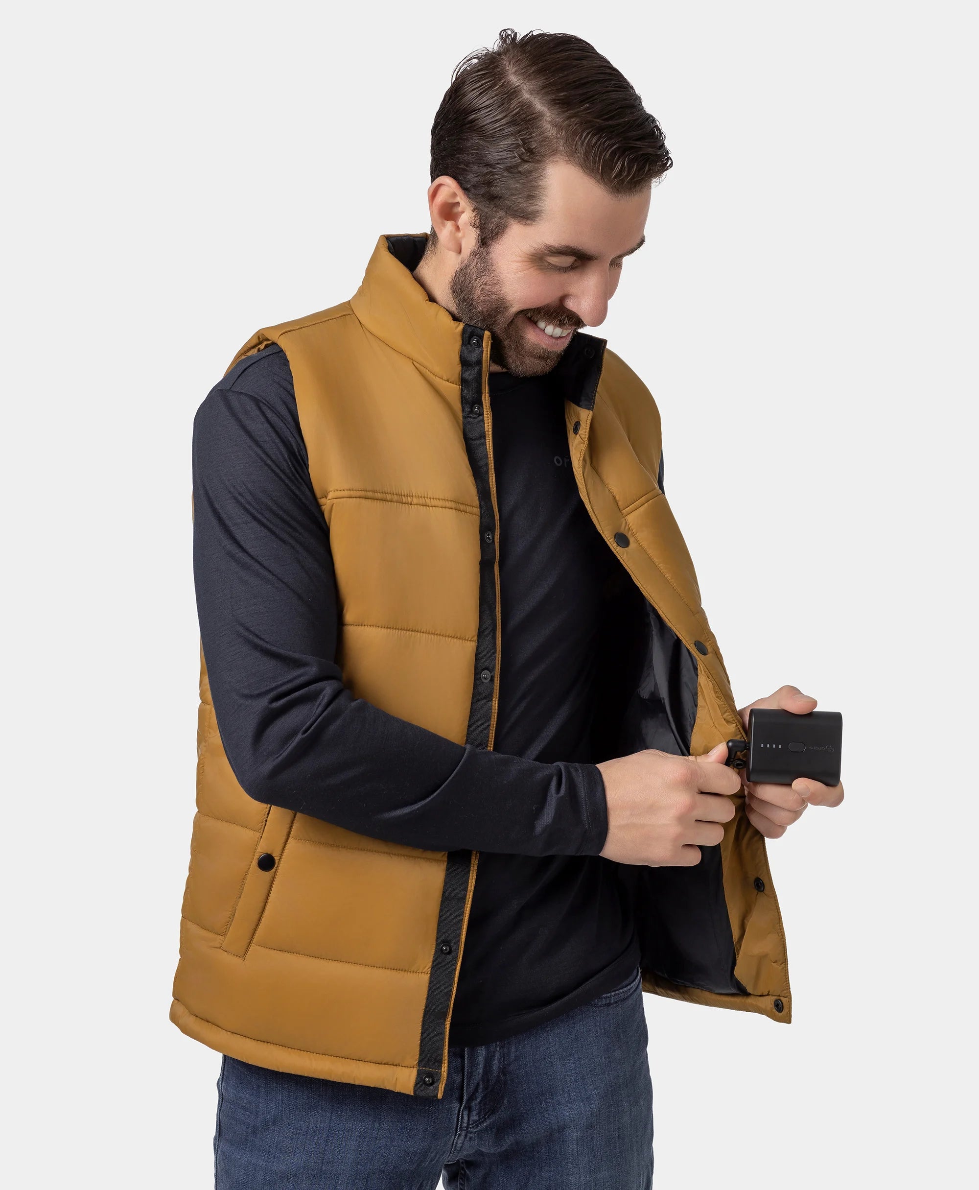 Final Sale - PuffLyte Men's 3-Zone Heated Lightweight Vest, Thumbnail 22