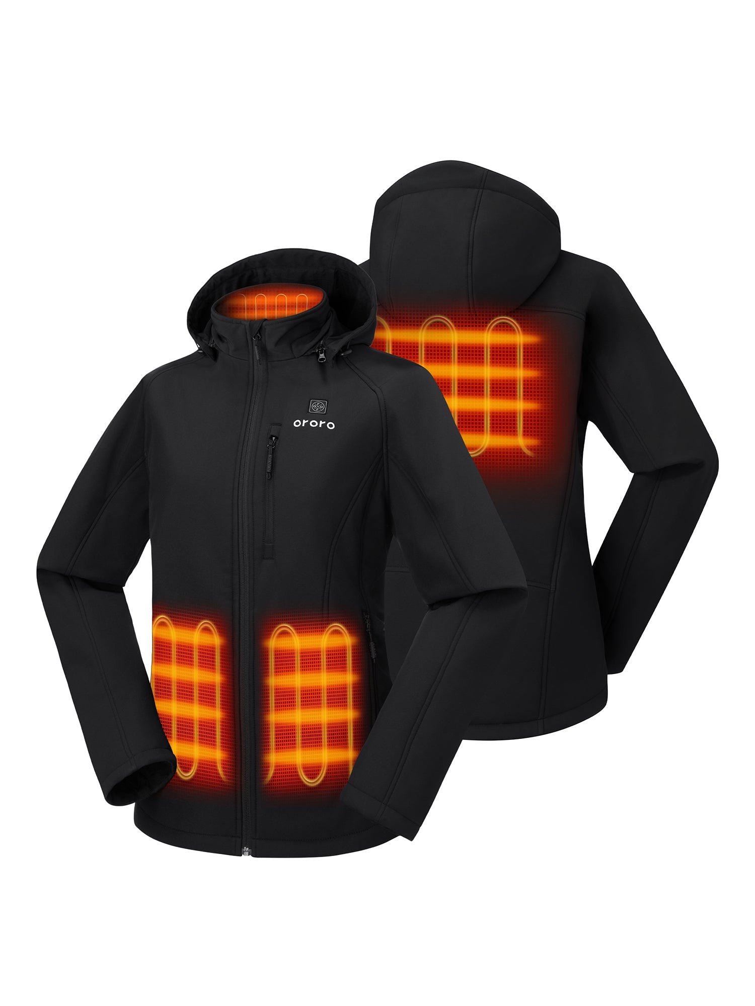 Manteau chauffant pour femme Paragon - Noire, Thumbnail 2