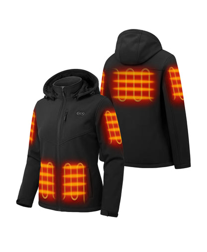 Women's Dual Control Heated Jacket with 5 Heating Zones (Pocket Heating)