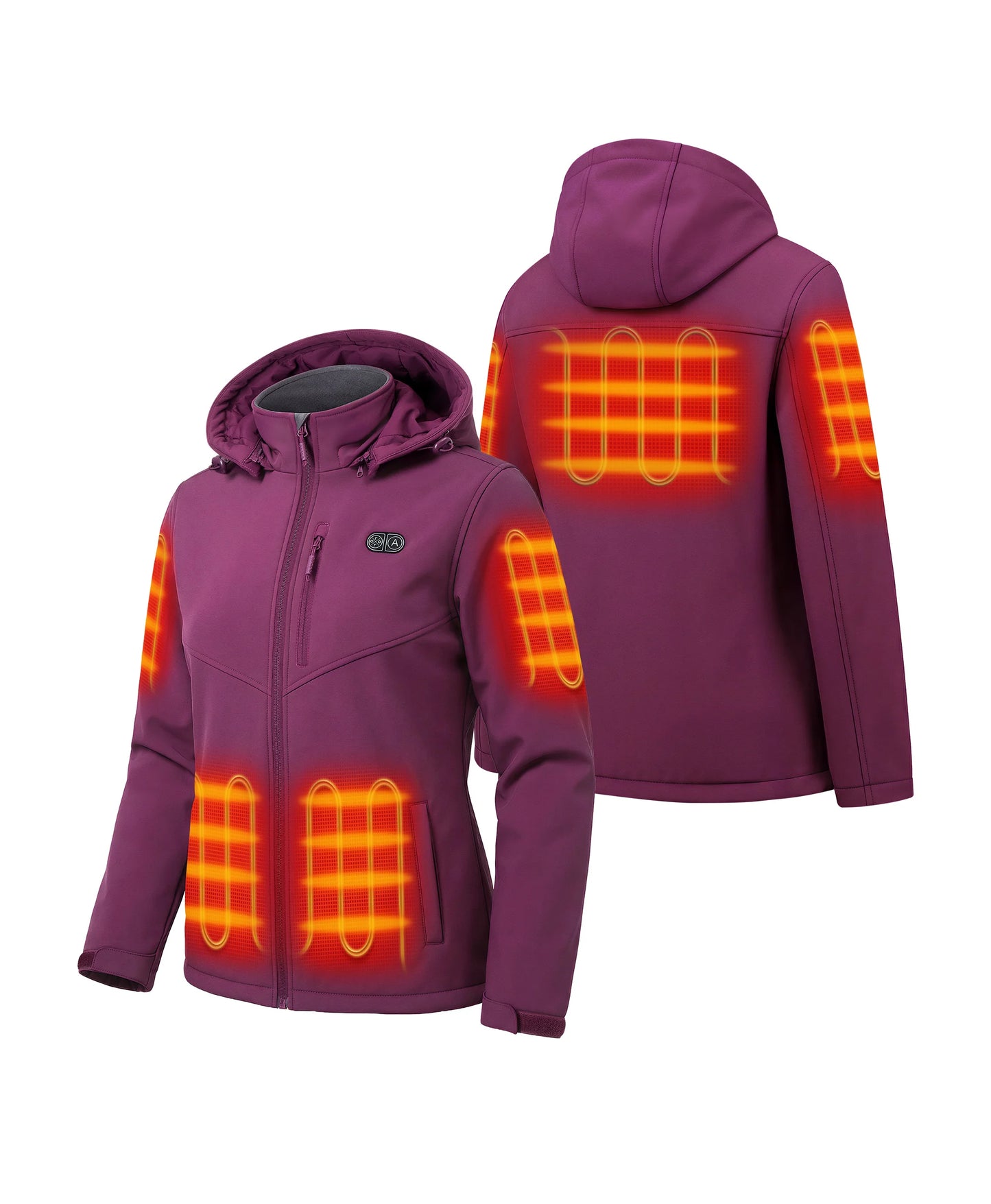 Women's Dual Control Heated Jacket with 5 Heating Zones (Pocket Heating)