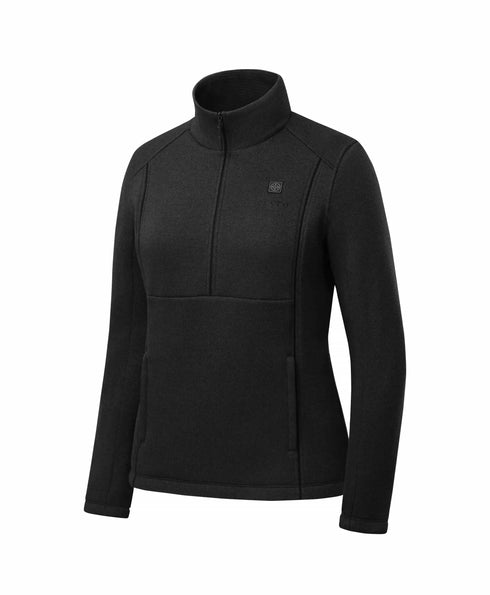 Women's 4-Zone Heated Sweater Fleece Qtr Zip Jacket ,view 1