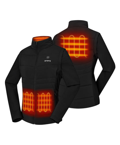 4 Heating Zones (L&R Pocket, Collar, Mid-Back)