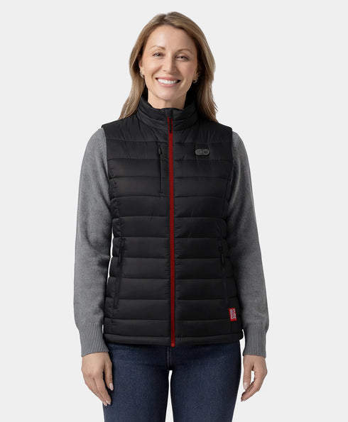 SureWarm® Women's 6-Zone Dual-Control Classic Pro Heated Vest Black ,view 1