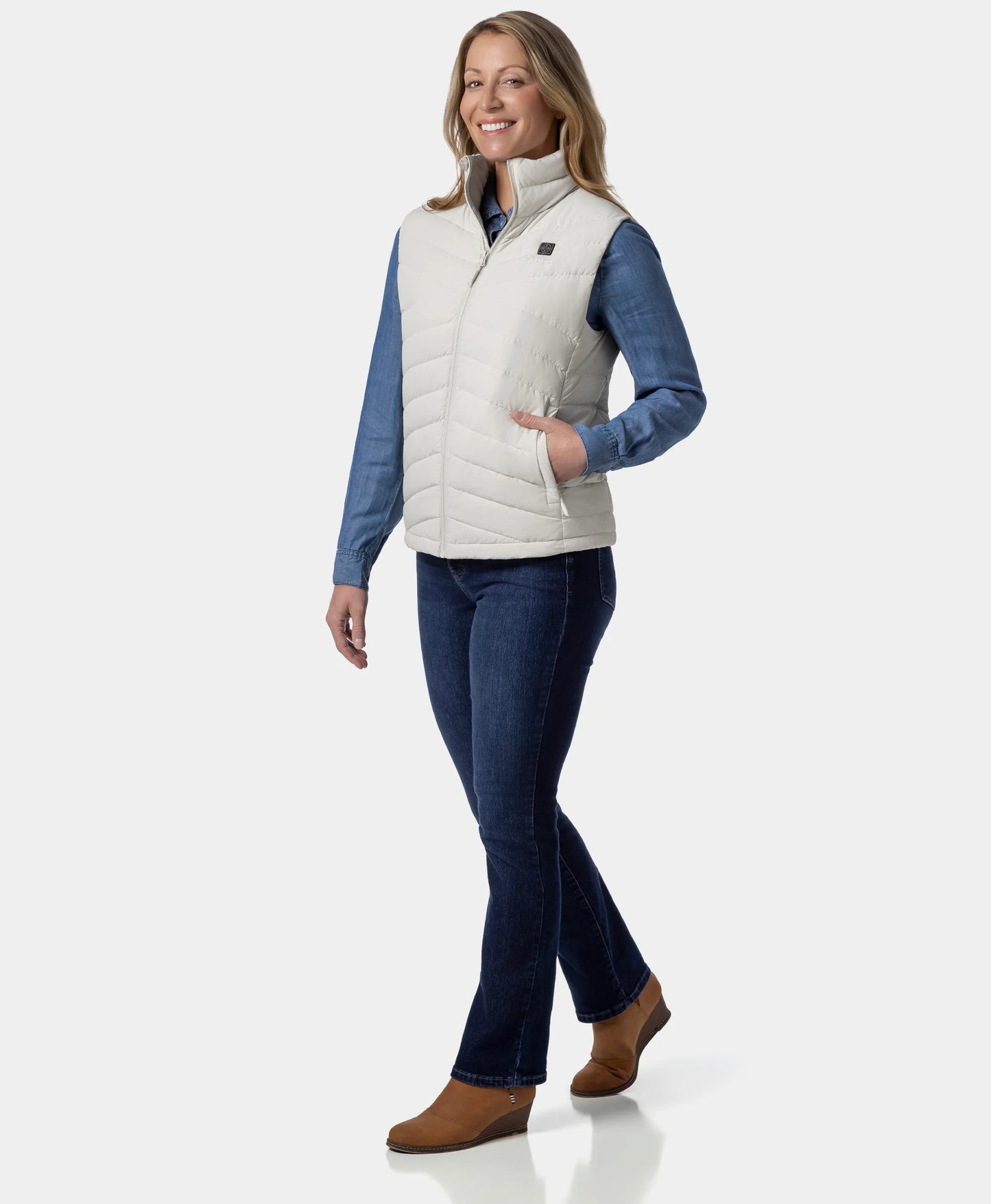 Women's Heated Lightweight Down Vest - All Colors
