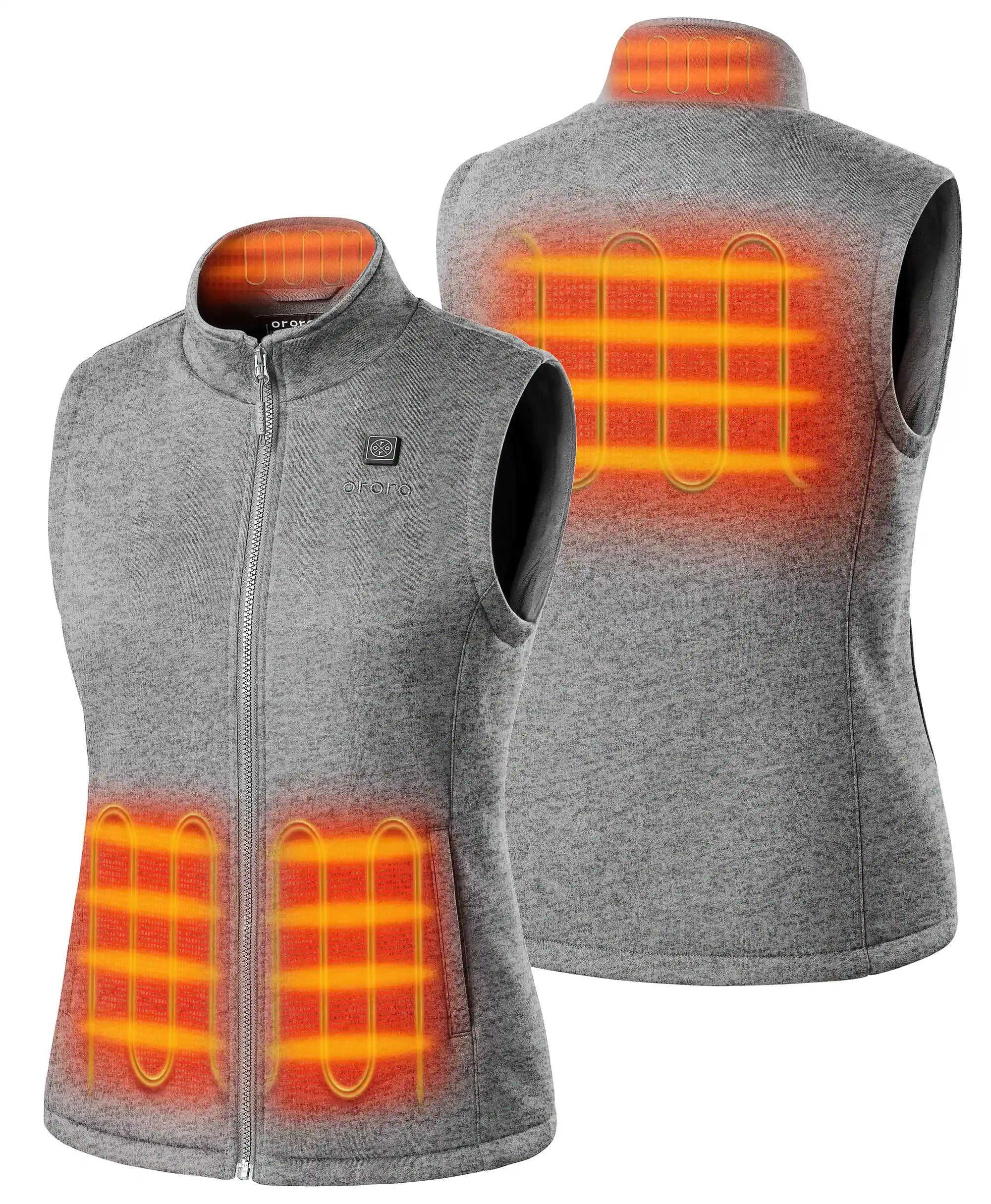 Women's Heated Fleece Vest - Purple