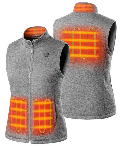 Women's Heated Fleece Vest - Purple