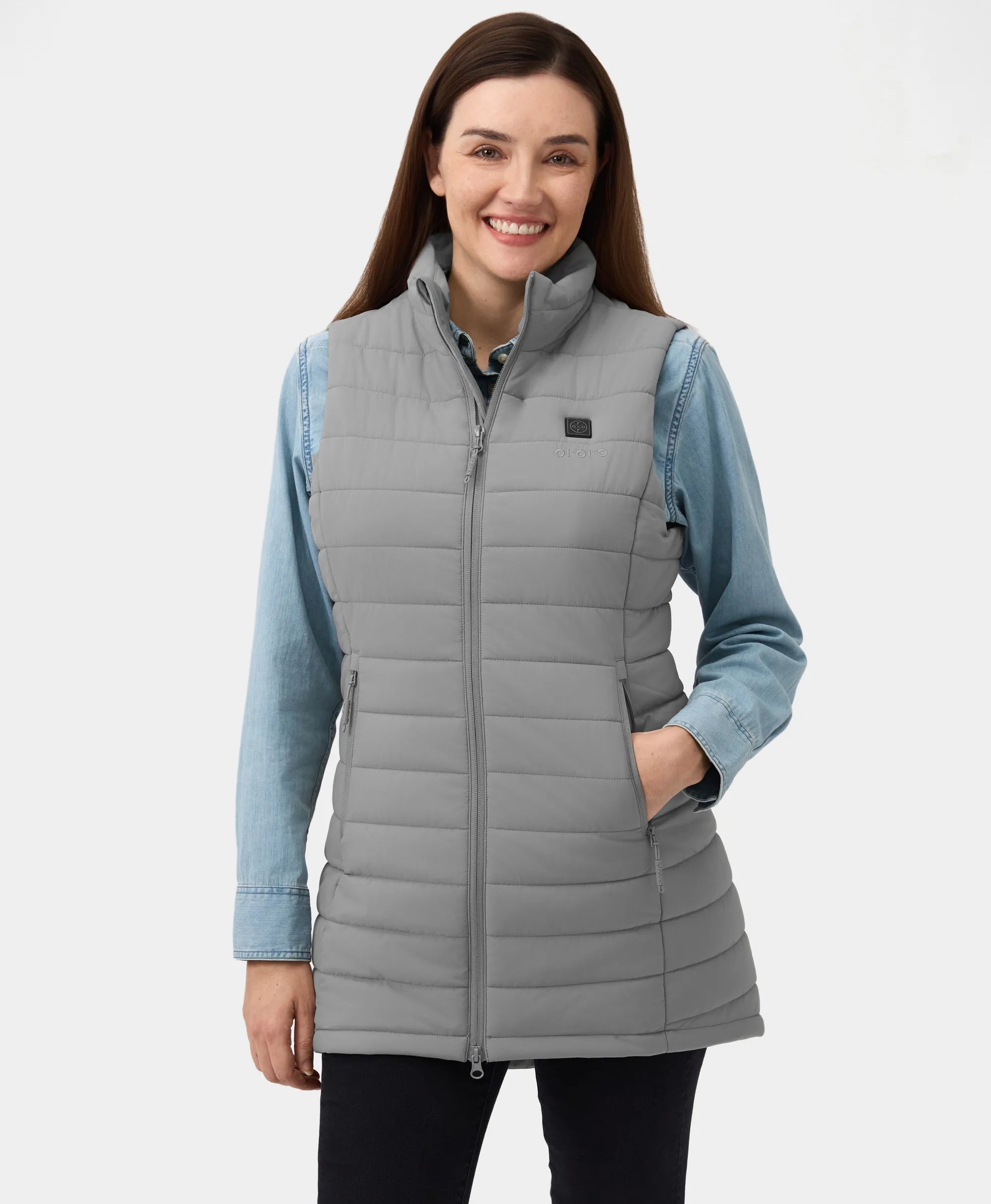 "Tribeca" Women's Heated Long Puffer Vest - New Colors, Thumbnail 13
