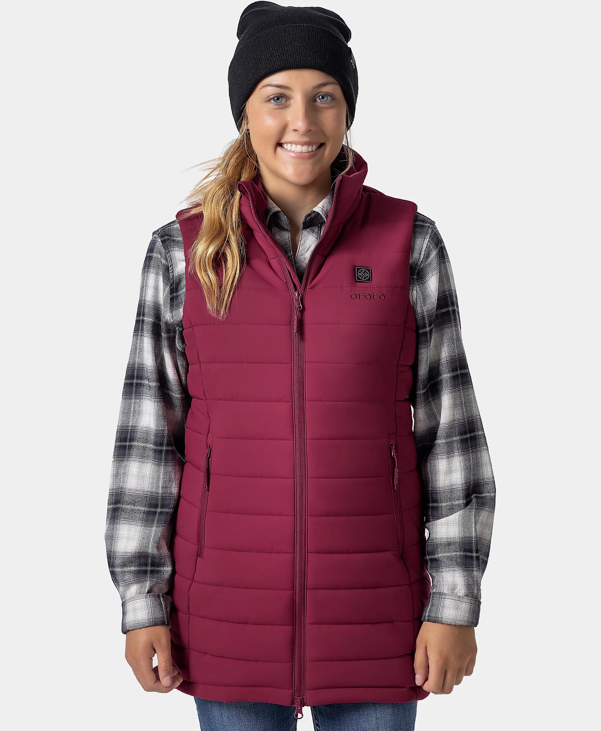 "Tribeca" Women's Heated Long Puffer Vest - New Colors, Thumbnail 31
