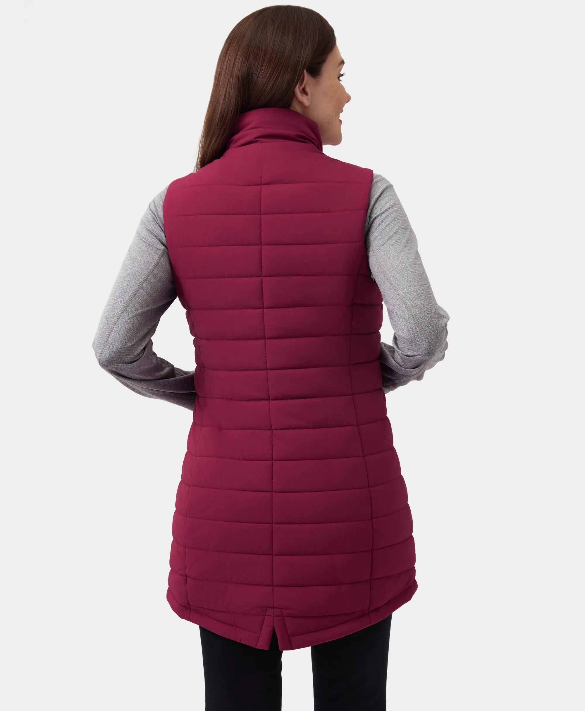 "Tribeca" Women's Heated Long Puffer Vest - New Colors, Thumbnail 30