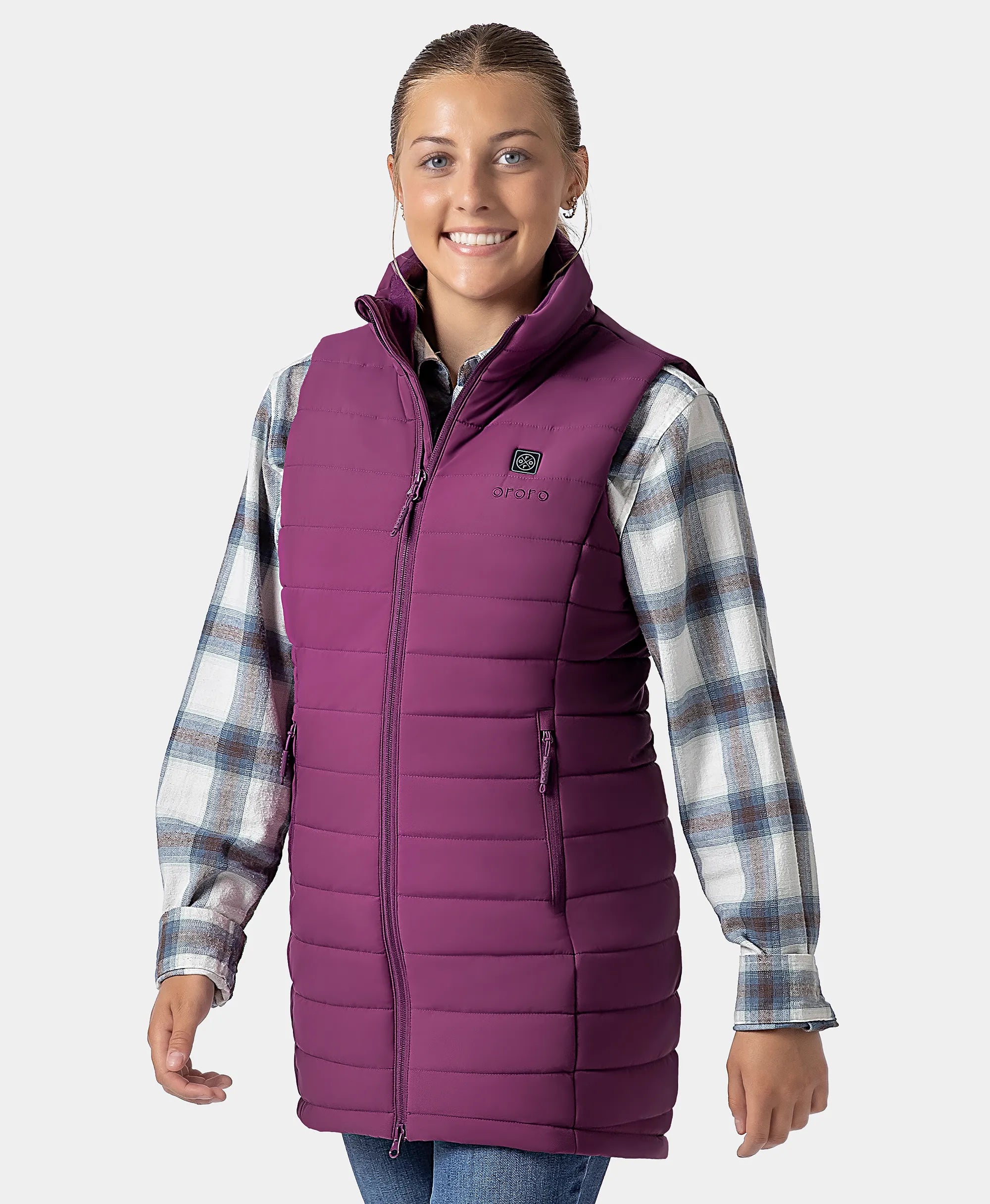 "Tribeca" Women's Heated Long Puffer Vest - New Colors, Thumbnail 44