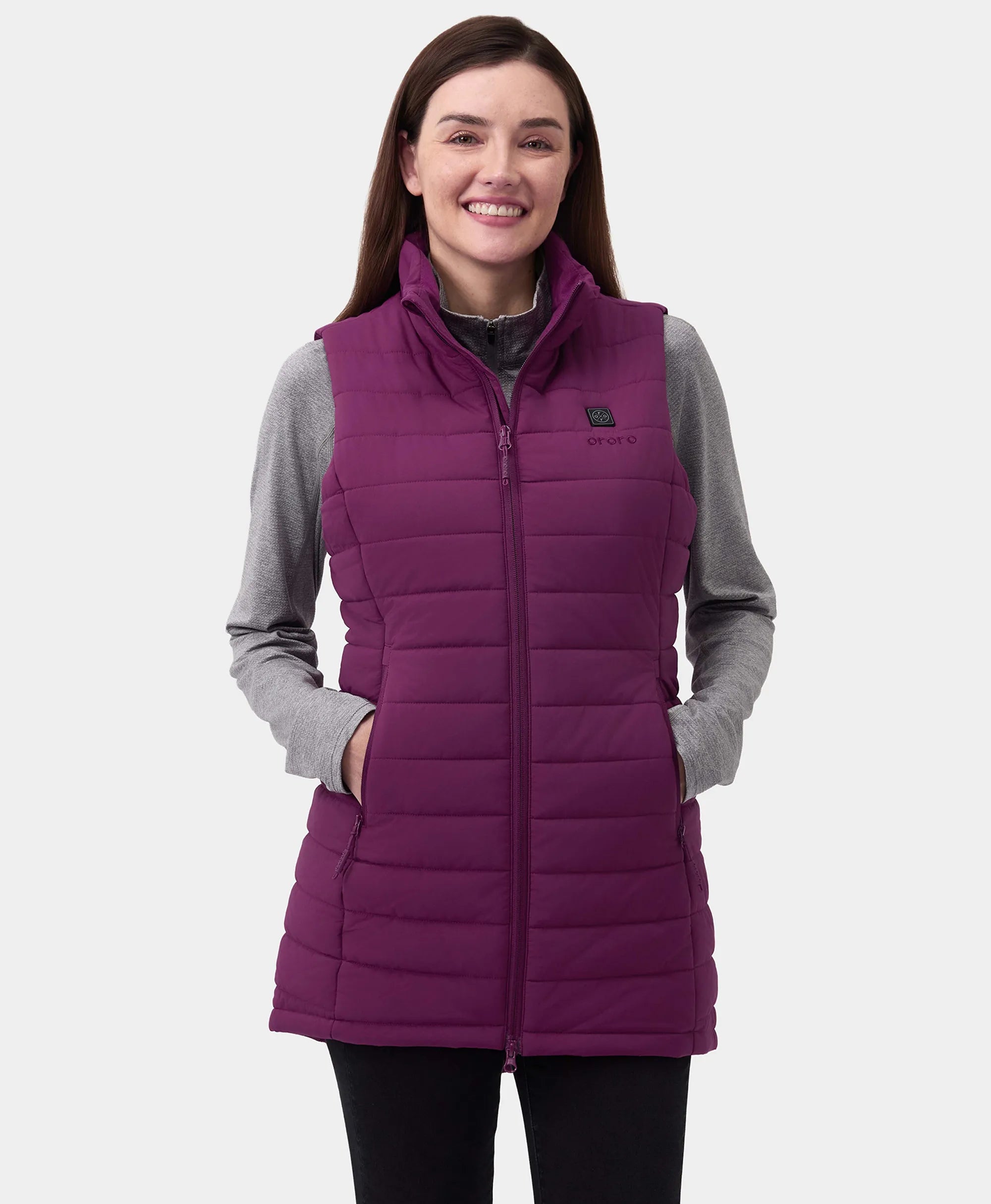 "Tribeca" Women's Heated Long Puffer Vest - New Colors, Thumbnail 39