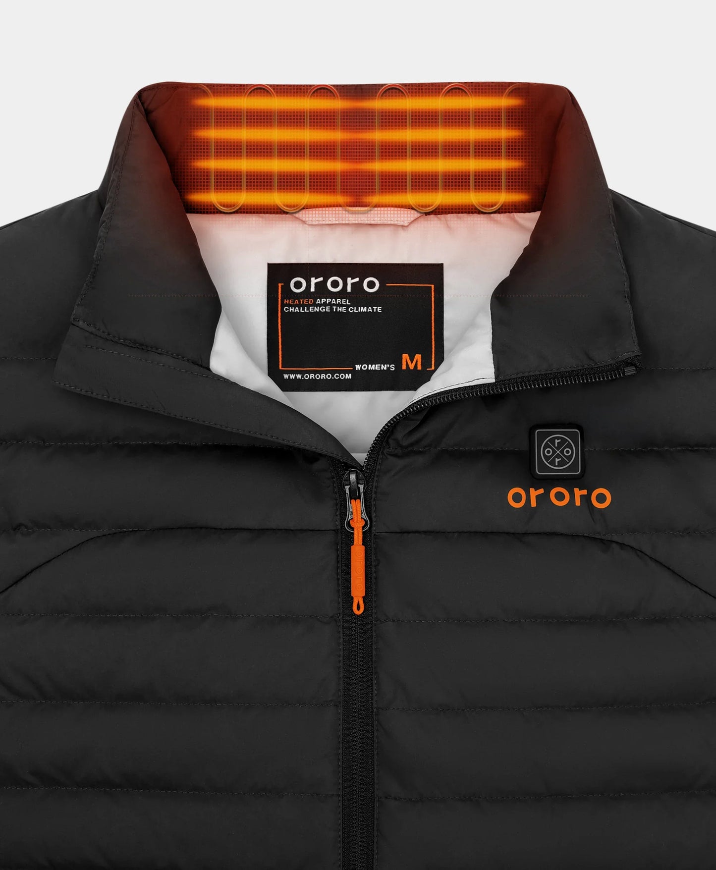 Women's 5-Zone Heated Long Down Vest-black