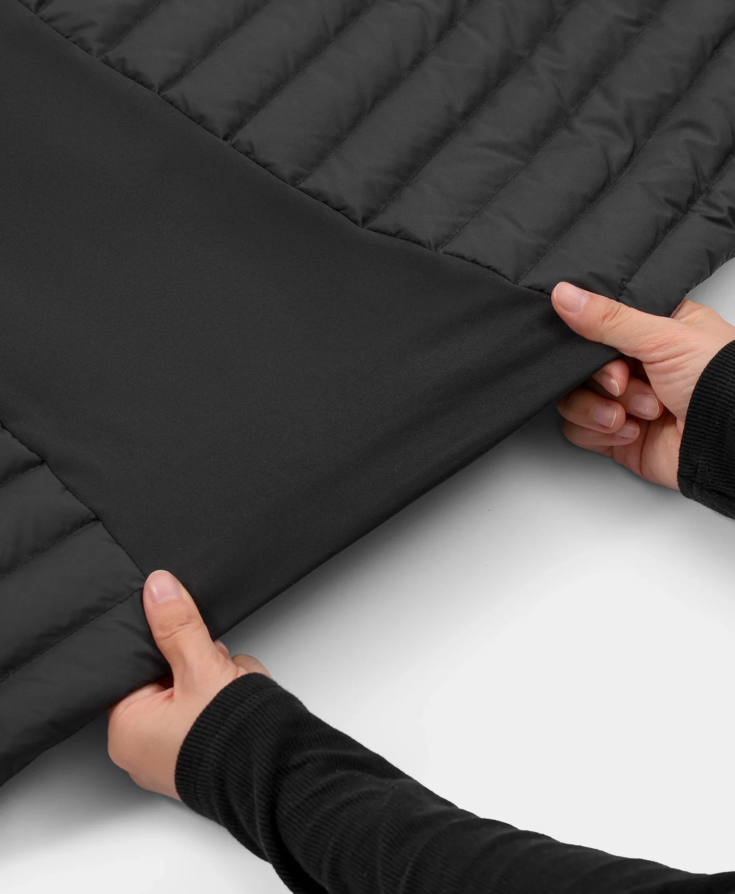 Women's 5-Zone Heated Long Down Vest-black