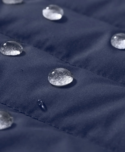 Women's 5-Zone Heated Long Down Vest- blue