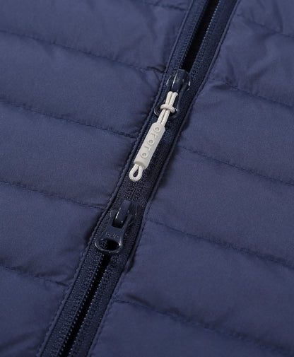 Women's 5-Zone Heated Long Down Vest- blue