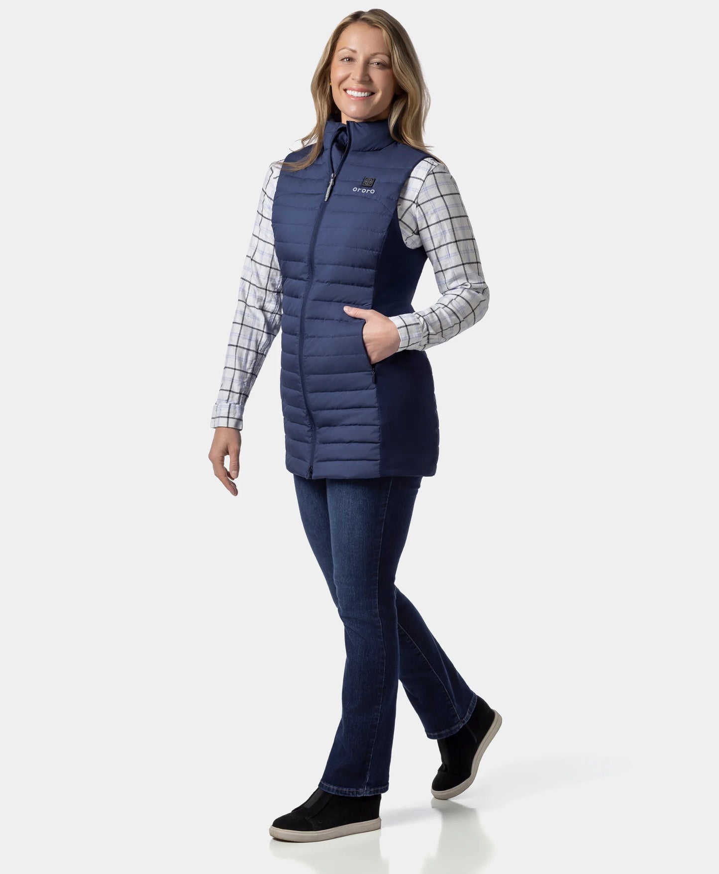 Cloudmere Women's 5-Zone Heated Long Down Vest