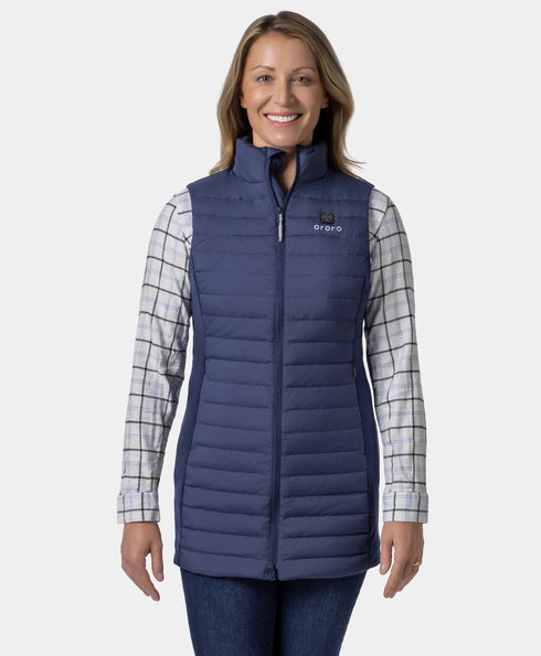 Cloudmere Women's 5-Zone Heated Long Down Vest ,view 1